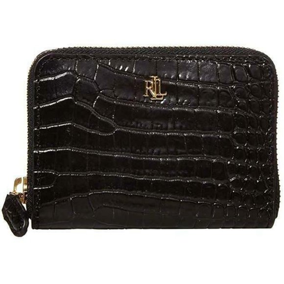 Ralph Lauren Handbags - Ralph Lauren Mini Croc Embossed Small Zip Wallet